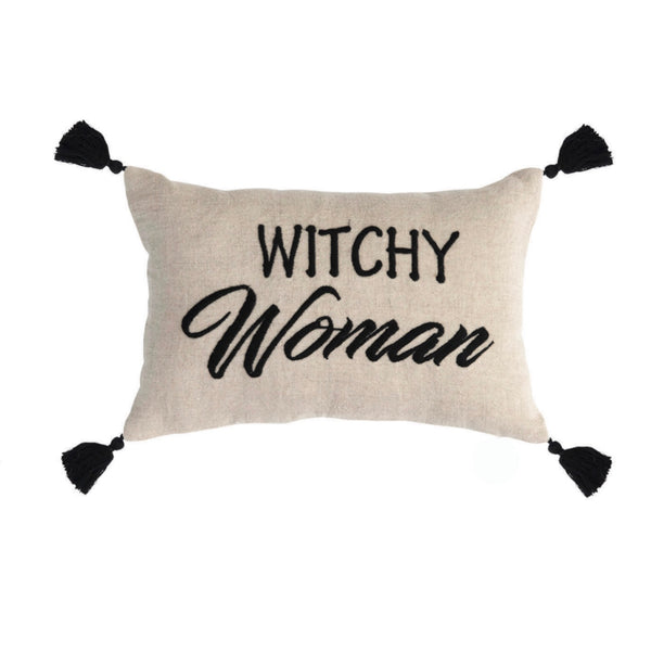 Witchy Woman Halloween Accent Pillow