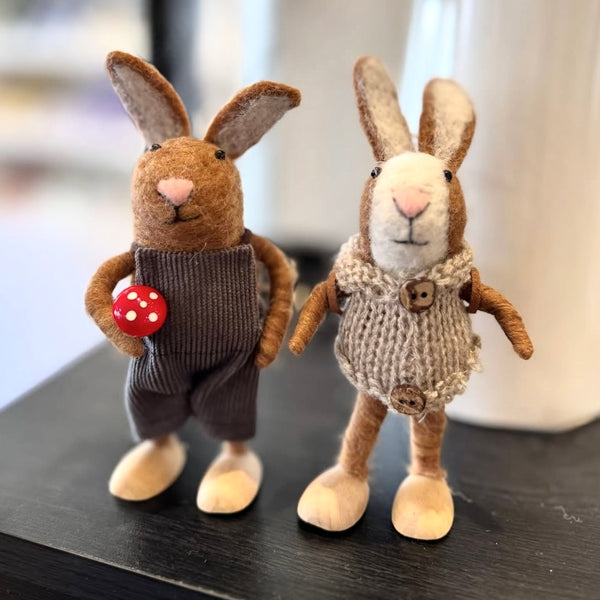 Wool Felt Rabbit Ornaments