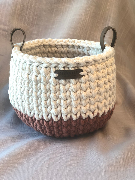 6” Basket | Terracotta + Natural