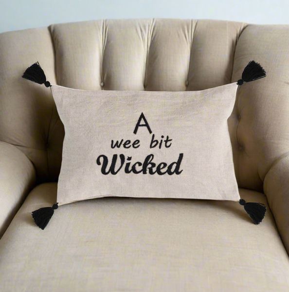 A Wee Bit Wicked Halloween Decor Accent Pillow