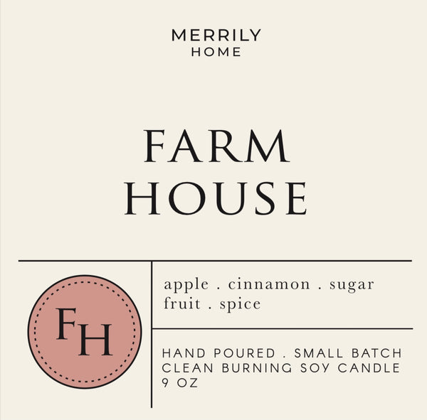Merrily Home Soy Candle - Farmhouse