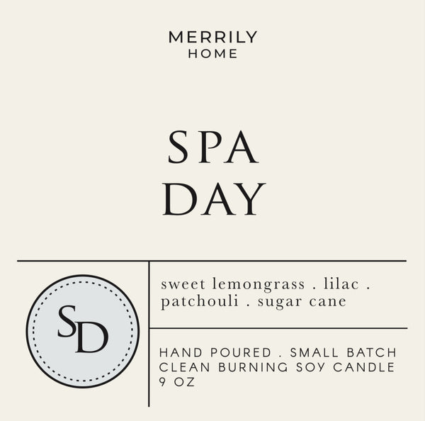 Merrily Home Soy Candle - Spa Day