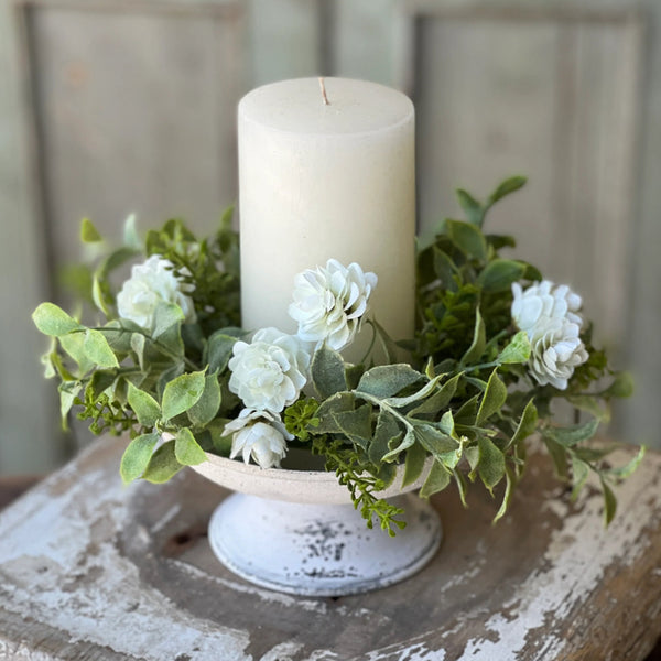 Cream Patina Display Pedestal