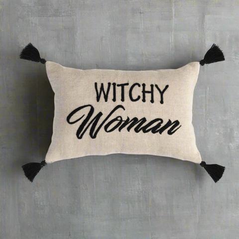 Witchy Woman Halloween Accent Pillow