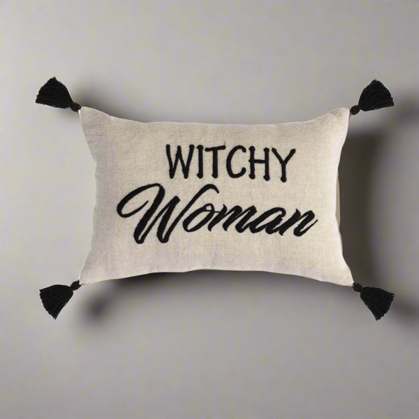 Witchy Woman Halloween Accent Pillow