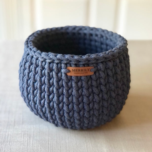 6” Basket | Denim Blue