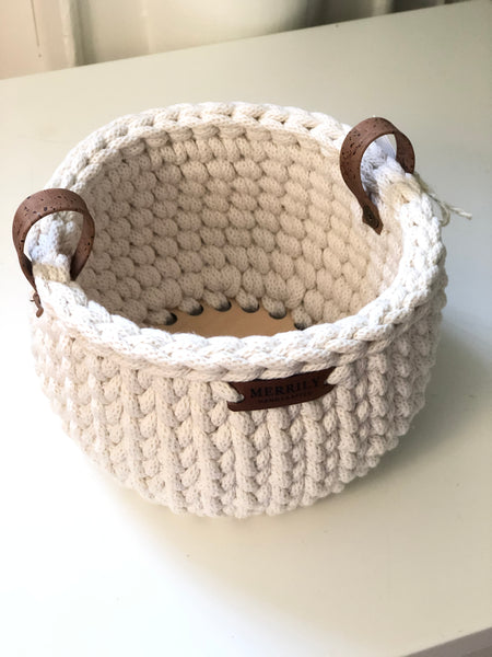 6” Handcrafted Basket | Natural