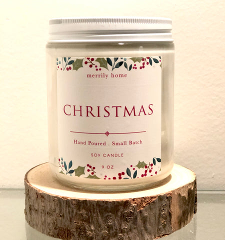 Merrily Home Soy Candle - Christmas