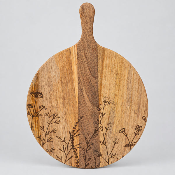 round wood cutting board
