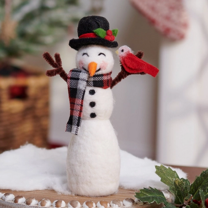 Snowman and Bird Figure