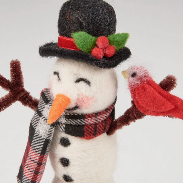 Snowman and Bird Figure