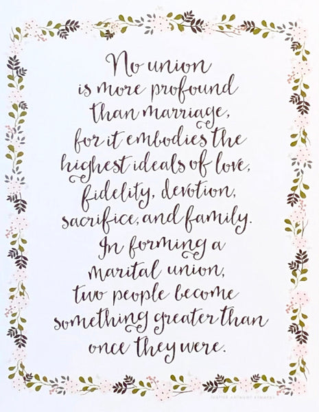 No Greater Union Wedding Card