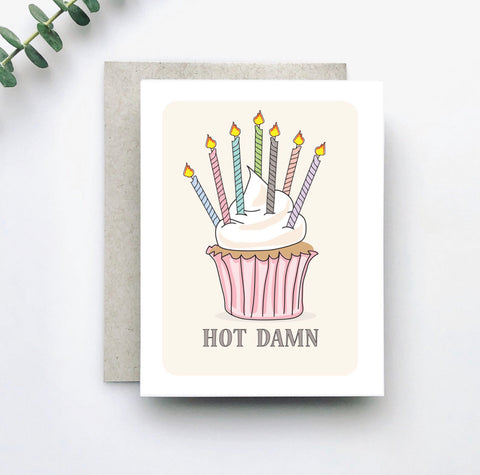 Hot Damn Birthday Card