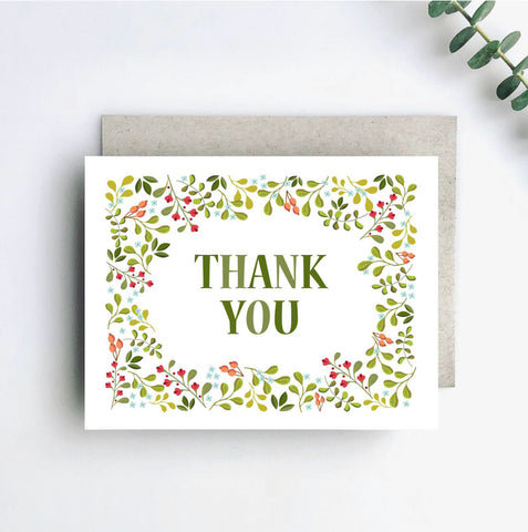 Thank You with Wildflowers Card