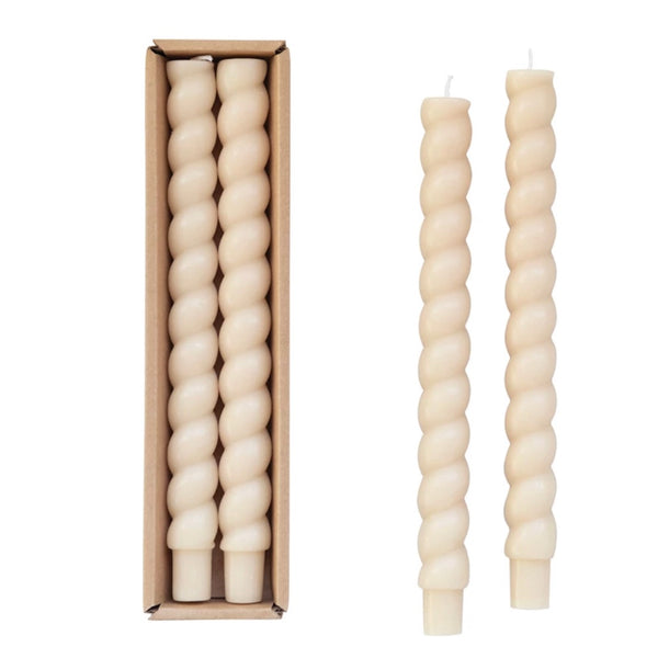 Twisted Taper Candle - Boxed Set of 2