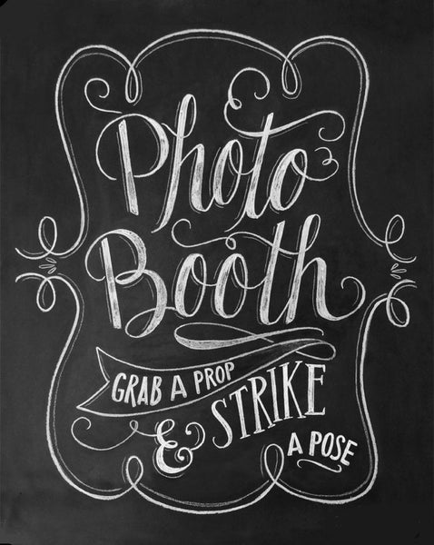 Photo Booth Chalkboard Look Print