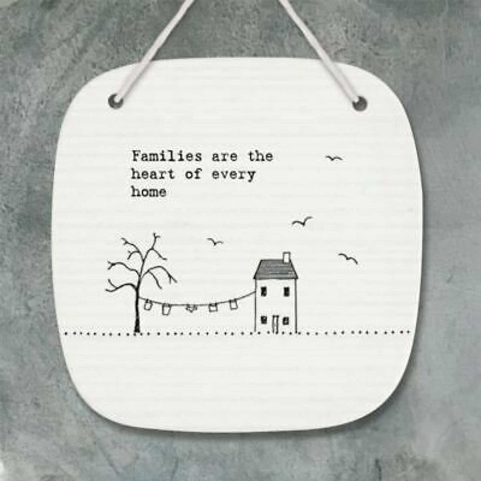 Families & Home Porcelain Hanging Sign
