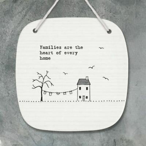 Families & Home Porcelain Hanging Sign