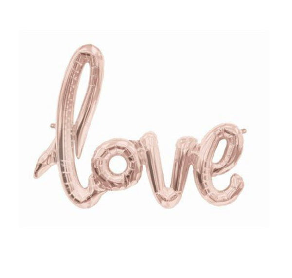 LOVE - Rose Gold Foil Script Balloon