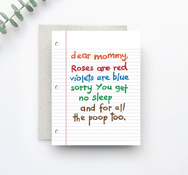 Dear Mommy Card