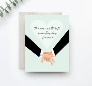 To Have and To Hold Grooms Card