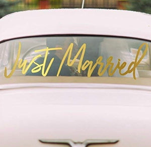 Just Married Window Cling