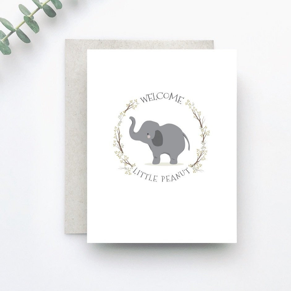 Welcome Little Peanut Baby Card