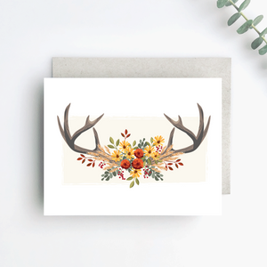 Copy of Antler Autumn Harvest Blank Greeting Card