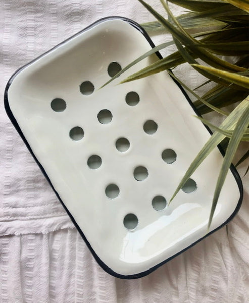 Modern Farmhouse Enameled Soap Dish