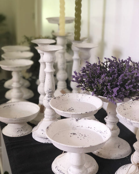 Cream Patina Display Pedestal