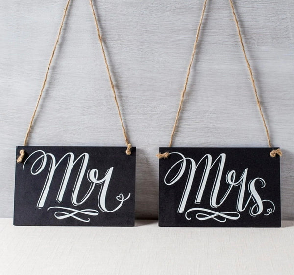 Mr & Mrs Chalkboard Signs