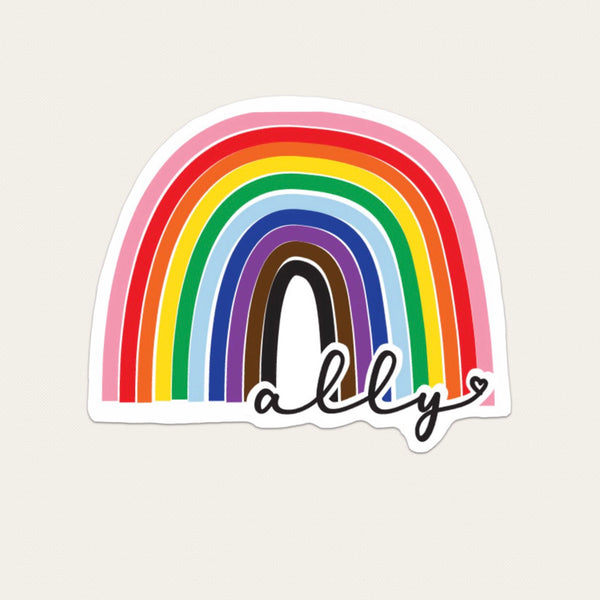 Rainbow Ally LGBTQA+ Sticker