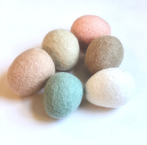 Farmhouse Felted Wool Eggs - Set of 6