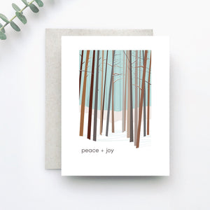Peaceful Woods Holiday Greeting Card